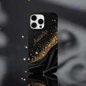 kosmische zwarte glittermantel Case-Mate iPhone case