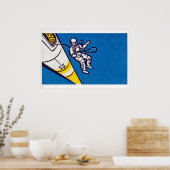 Kosmonaut - Luciferdoosje Print - Esthetische Wand (Keuken)