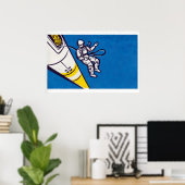 Kosmonaut - Luciferdoosje Print - Esthetische Wand (Thuiskantoor)