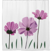 Kosmos Bloed Paarse ventilatorroze ventilator Douchegordijn (Voorkant)