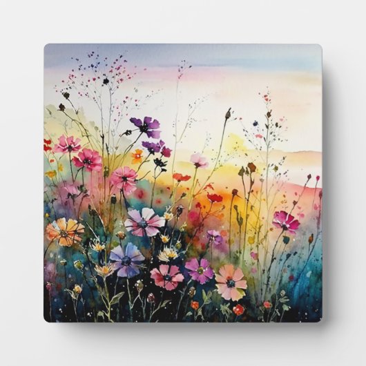 Kosmos bloeit van dichtbij fotoplaat (Voorkant)