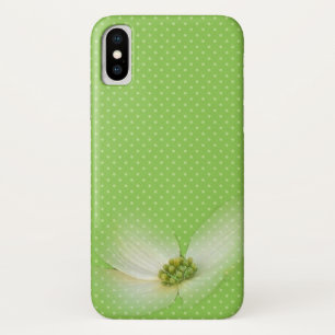 Kosmos bloem op poolstippen iPhone x hoesje