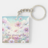 Kosmos Bloemen & Quote Sleutelhanger (Achterkant)