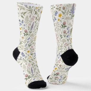 kosmos delicate steel luchtige bloem elegante natu sokken