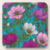 Kosmos-mix op blauw bier onderzetter (Voorkant)