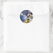 kosmos ronde sticker (Tas)