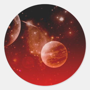 kosmos, ronde sticker