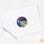 kosmos ronde sticker (Envelop)