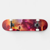 Kosmos Space Sky Red Nebula Skateboard (Horizontaal)