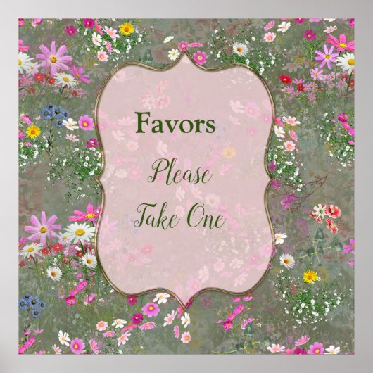 Kosmos Wilderness Wild-Flowers Poster (Voorkant)