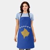 Kosovaanse vlag schort (Gedragen)