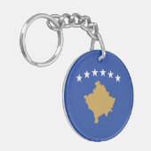Kosovaanse vlag sleutelhanger (Voorkant Links)