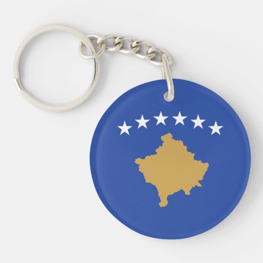 Kosovaanse vlag sleutelhanger (Voorkant)
