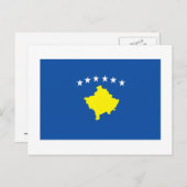 Kosovaarse vlag briefkaart (Voorkant / Achterkant)
