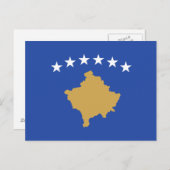 Kosovaarse vlag briefkaart (Voorkant / Achterkant)