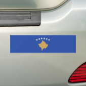 Kosovaarse vlag bumpersticker (Op auto)