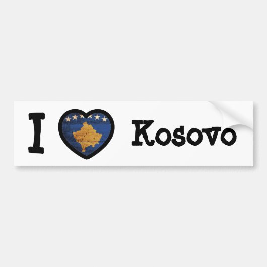 Kosovaarse vlag bumpersticker (Voorkant)