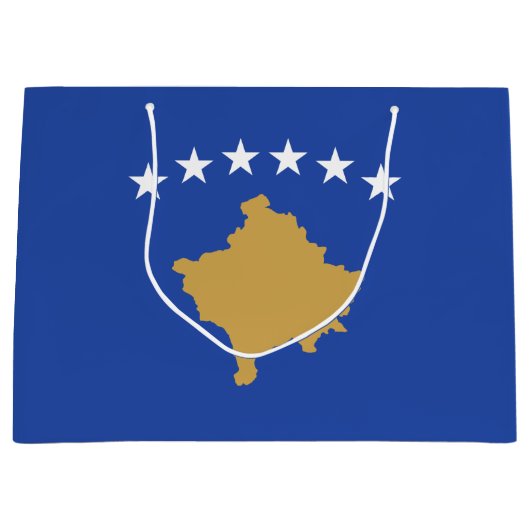 Kosovaarse vlag groot cadeauzakje (Voorkant)