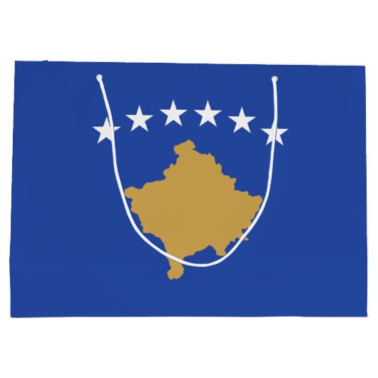 Kosovaarse vlag groot cadeauzakje (Achterkant)