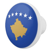 Kosovaarse vlag keramische knop (Rechts)