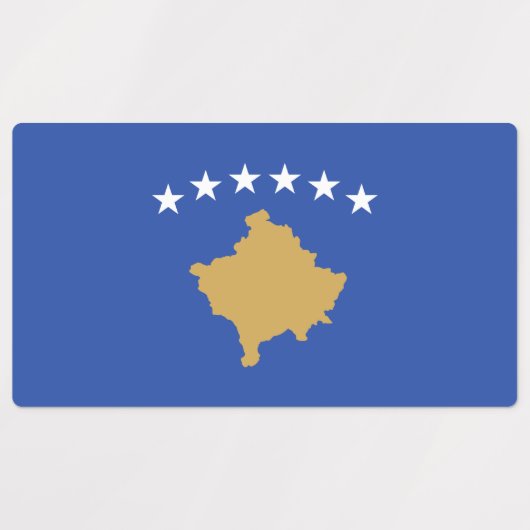 Kosovaarse vlag labels (Design 2)