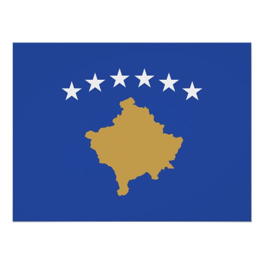 Kosovaarse vlag perfect poster (Voorkant)