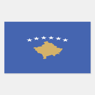 Kosovaarse vlag rechthoekige sticker