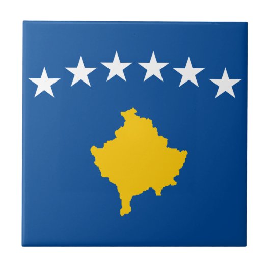 Kosovaarse vlag tegeltje (Voorkant)