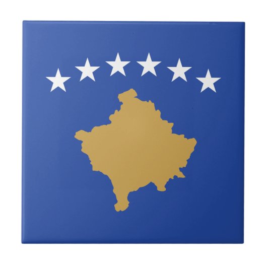 Kosovaarse vlag tegeltje (Voorkant)