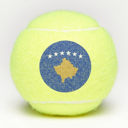Kosovaarse vlag tennisballen (Voorkant)
