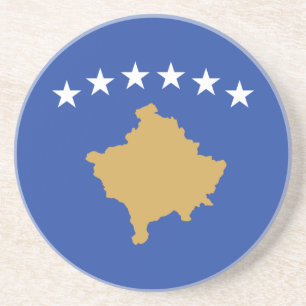 Kosovaarse vlag zandsteen onderzetter