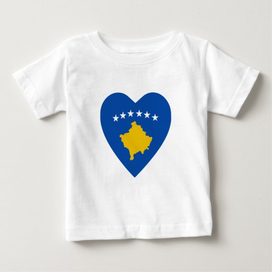 Kosovo Flag Hart T-shirt (Voorkant)