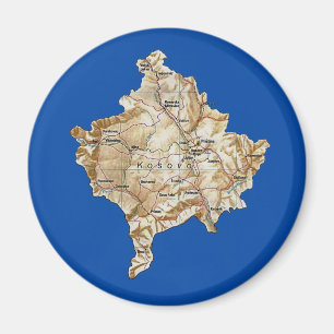 Kosovo Map Magnet Magneet