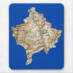 Kosovo Map Mousepad Muismat