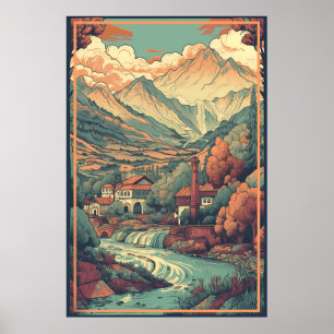 KOSOVO: Reclame voor reizen uit vroeger tijden Poster