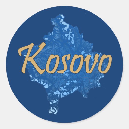 Kosovo Ronde Sticker (Voorkant)