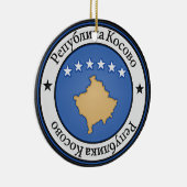Kosovo Round Emblem Keramisch Ornament (Rechts)