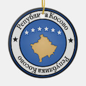 Kosovo Round Emblem Keramisch Ornament (Voorkant)