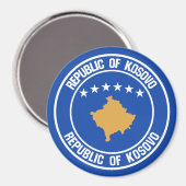 Kosovo Round Emblem Magneet (Voorkant / Achterkant)