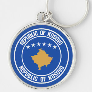 Kosovo Round Emblem Sleutelhanger