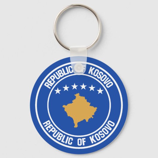 Kosovo Round Emblem Sleutelhanger (Voorkant)