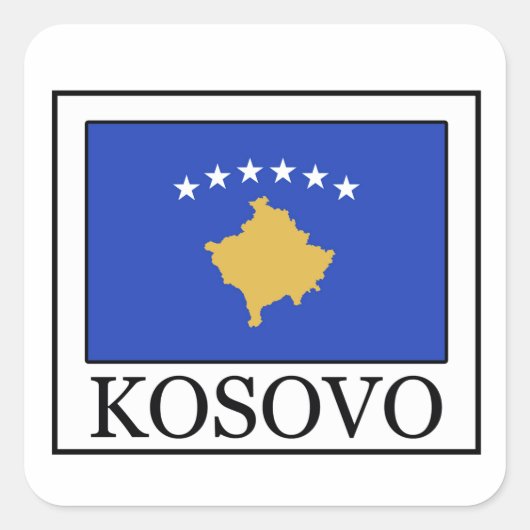 Kosovo Vierkante Sticker (Voorkant)