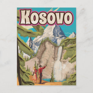 Kosovo Vintage Reisposter Briefkaart