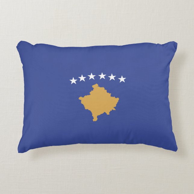Kosovo vlag accent kussen (Voorkant)