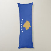 Kosovo-vlag Lichaamskussen (Achterkant (Verticaal))