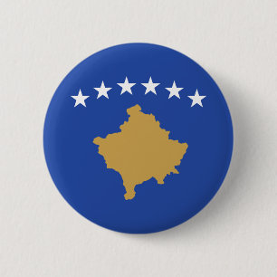 Kosovo-vlag Ronde Button 5,7 Cm