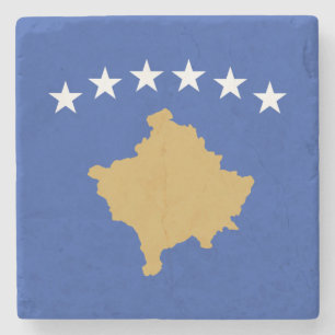 Kosovo-vlag Stenen Onderzetter