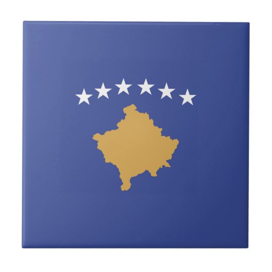 Kosovo vlag tegeltje (Voorkant)