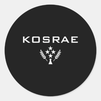 Kosrae vlag Micronesia Tofol Ronde Sticker