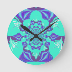 Kostbaar blauw ronde klok